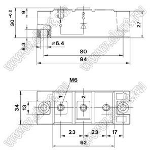 SKKE162/08 модуль силовой диодный SKKE; Vrrm=800В