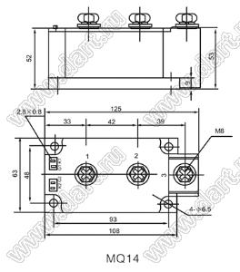 MFA400A1600V-DT модуль силовой диодно-тиристорный с общим анодом; I max=400А; V max.=1600В