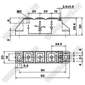 SKKH106/16E модуль силовой диод-тиристорный SKKH; Vrrm=1600В