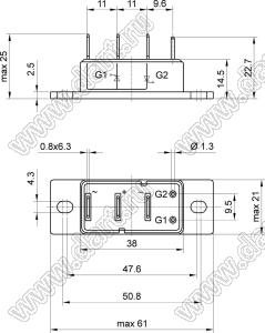 SKKT15/12E модуль силовой тиристор-тиристор SKKT; Vrrm=1200В