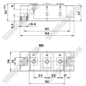 SKKD170F12 модуль силовой диод-диод SKKD