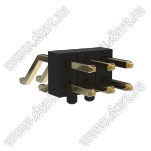 BL1320-1203Z-PG штыри двухрядные SMD горизонтальные с направляющими в плату; 6-конт.