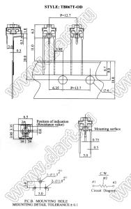 TB067T-OD-103K углеродный подстроечный потенциометр; R=10кОм