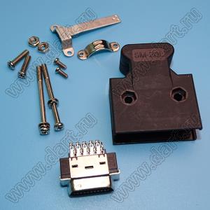 CX-20-A (SM-20L) штекер на кабель, обработка контактов- серебром; 20 (конт.)