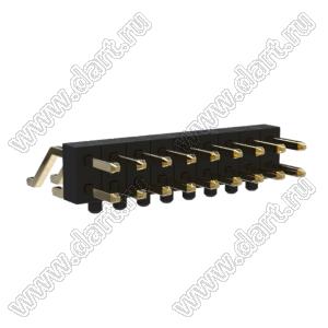 BL1320-1209Z-PG штыри двухрядные SMD горизонтальные с направляющими в плату; 18-конт.