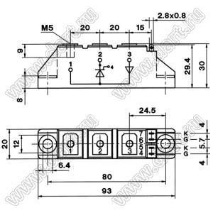 SKKH91/18E модуль силовой диод-тиристорный SKKH; Vrrm=1800В