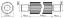 PCRNN2-3.0-14 стойка цилиндрическая с накаткой и внешними резьбами; резьба М2x0,4; латунь; L=14мм