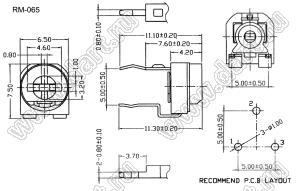 RM065-B302 резистор подстроечный; R=3кОм