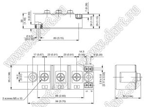 VS-GP100TS60SFPbF модуль силовой IGBT; VCE(sat)=600В; Ic=235А