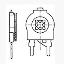 SM082-100 углеродный подстроечный потенциометр; R=10(Ом)