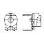 TD087P-QN1-101 углеродный подстроечный потенциометр; R=100(Ом)