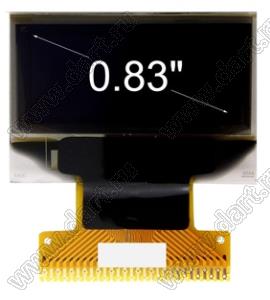 BLGDO0083W дисплей OLED; 96*39пикс.; актив. обл. 19,37x7,86мм; 0,182