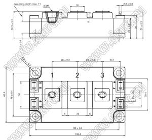 VS-GB300TH120U модуль силовой IGBT; VCE(sat)=1200В; Ic=300А