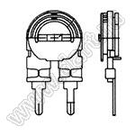 TD086F-O-301 углеродный подстроечный потенциометр; R=300(Ом)