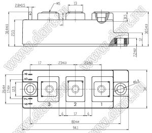 VS-GB50TP120N модуль силовой IGBT; VCE(sat)=1200В; Ic=50А