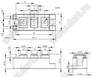 VS-GT200TP065N модуль силовой IGBT; VCE(sat)=650В; Ic=166А