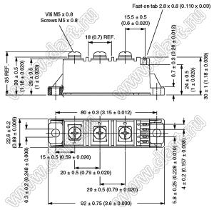 VS-VSKT71/08 модуль полупроводниковыь силовой тиристорный; Itav=75А; Vrrm=800В