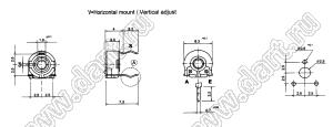 PT6-M-V-502 углеродный подстроечный потенциометр; R=5кОм