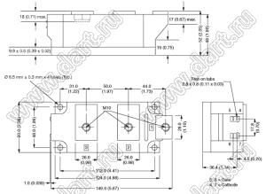 VS-VSKH570-18PbF модуль полупроводниковыь силовой тиристорный; Itav=570А; Vrrm=1800В