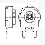 SM082A-100 углеродный подстроечный потенциометр; R=10(Ом)