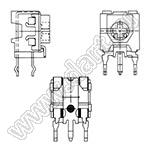 TB069A-OD-302K углеродный подстроечный потенциометр; R=3кОм