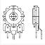 TC159K-QP-101 углеродный подстроечный потенциометр; R=100(Ом)