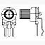 TD089V-QK2-101 углеродный подстроечный потенциометр; R=100(Ом)