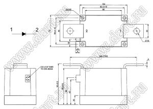 MDO1201-20N1 модуль полупроводниковый силовой диодный; Vrrm=2000В; Itav=1200А