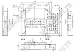 CM400DY-34A модуль полупроводниковый силовой IGBT; VCE(sat)=1700В; Ic=400А