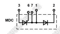 MDC700-14io1W модуль с водяным охлаждением; Vrrm=1400В; Ifav=700А