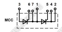 MCC700-16io1W модуль с водяным охлаждением; Vrrm=1600В; Ifav=700А