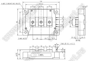 CM300DY-34A модуль полупроводниковый силовой IGBT; VCE(sat)=1700В; Ic=300А