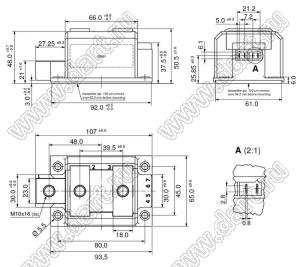 MCMA700P1800CA модуль полупроводниковый силовой тиристорный; Vrrm=1800В; Itav=700А