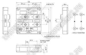 RM1200DB-66S модуль полупроводниковый силовой диодный; Vrrm=3300В; Ifav=1200А