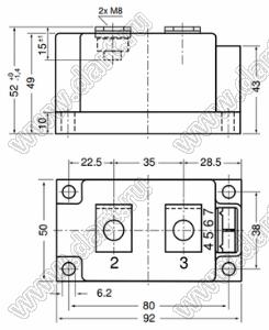 MDO500-22N1 модуль полупроводниковый силовой диодный; Vrrm=2200В; Itav=560А