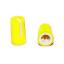 BLKN1018-F6Y ручка для потенциометра, вал с лыской; 10x18мм; dв=6мм; корпус желтый; цвет вставки: белый