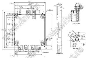 CM600DXL-34SA модуль полупроводниковый силовой IGBT; VCE(sat)=1700В; Ic=600А