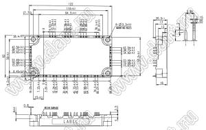 CM200TX-13T модуль полупроводниковый силовой IGBT; VCE(sat)=650В; Ic=200А