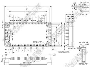 CM75MX-12A модуль полупроводниковый силовой IGBT; VCE(sat)=600В; Ic=75А