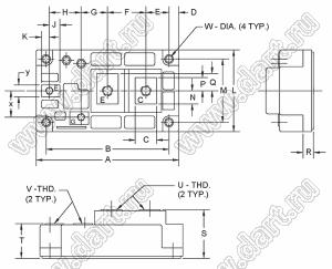 CM600HA-5F модуль полупроводниковый силовой IGBT; VCE(sat)=250В; Ic=600А