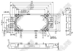 CM450DX-24S1 модуль полупроводниковый силовой IGBT; VCE(sat)=1200В; Ic=450А