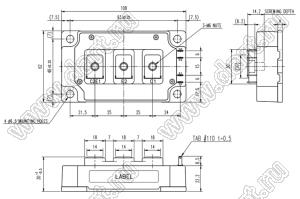 CM300DY-24S модуль полупроводниковый силовой IGBT; VCE(sat)=1200В; Ic=300А