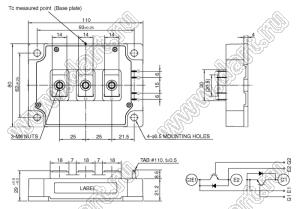 CM400DY-24NF модуль полупроводниковый силовой IGBT; VCE(sat)=1200В; Ic=400А