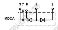 MDCA700-16io1W модуль с водяным охлаждением; Vrrm=1600В; Ifav=700А