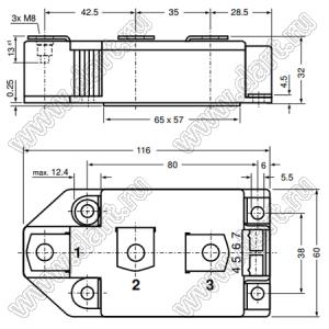 MDD310-14N1 модуль полупроводниковый силовой диодный; Vrrm=1400В; Itav=300А