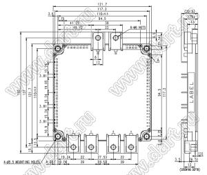 CM1000DXL-24S модуль полупроводниковый силовой IGBT; VCE(sat)=1200В; Ic=1000А