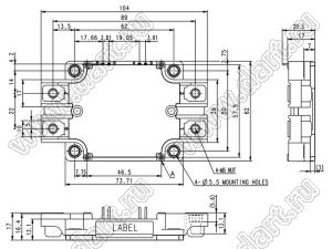 CM300EXS-24S модуль полупроводниковый силовой IGBT; VCE(sat)=1200В; Ic=300А