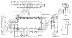 CM100RX-12A модуль полупроводниковый силовой IGBT; VCE(sat)=600В; Ic=100А