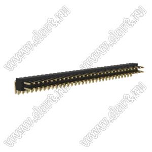 BL1243-1232R штыри двухрядные угловые; шаг 2.54мм; 32-конт.