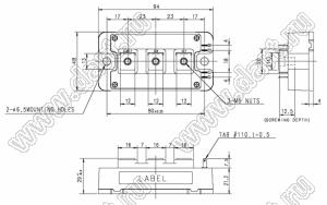 CM100DY-34A модуль полупроводниковый силовой IGBT; VCE(sat)=1700В; Ic=100А